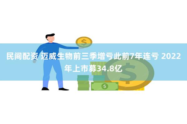 民间配资 迈威生物前三季增亏此前7年连亏 2022年上市募3