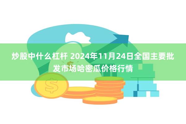 炒股中什么杠杆 2024年11月24日全国主要批发市场哈密瓜